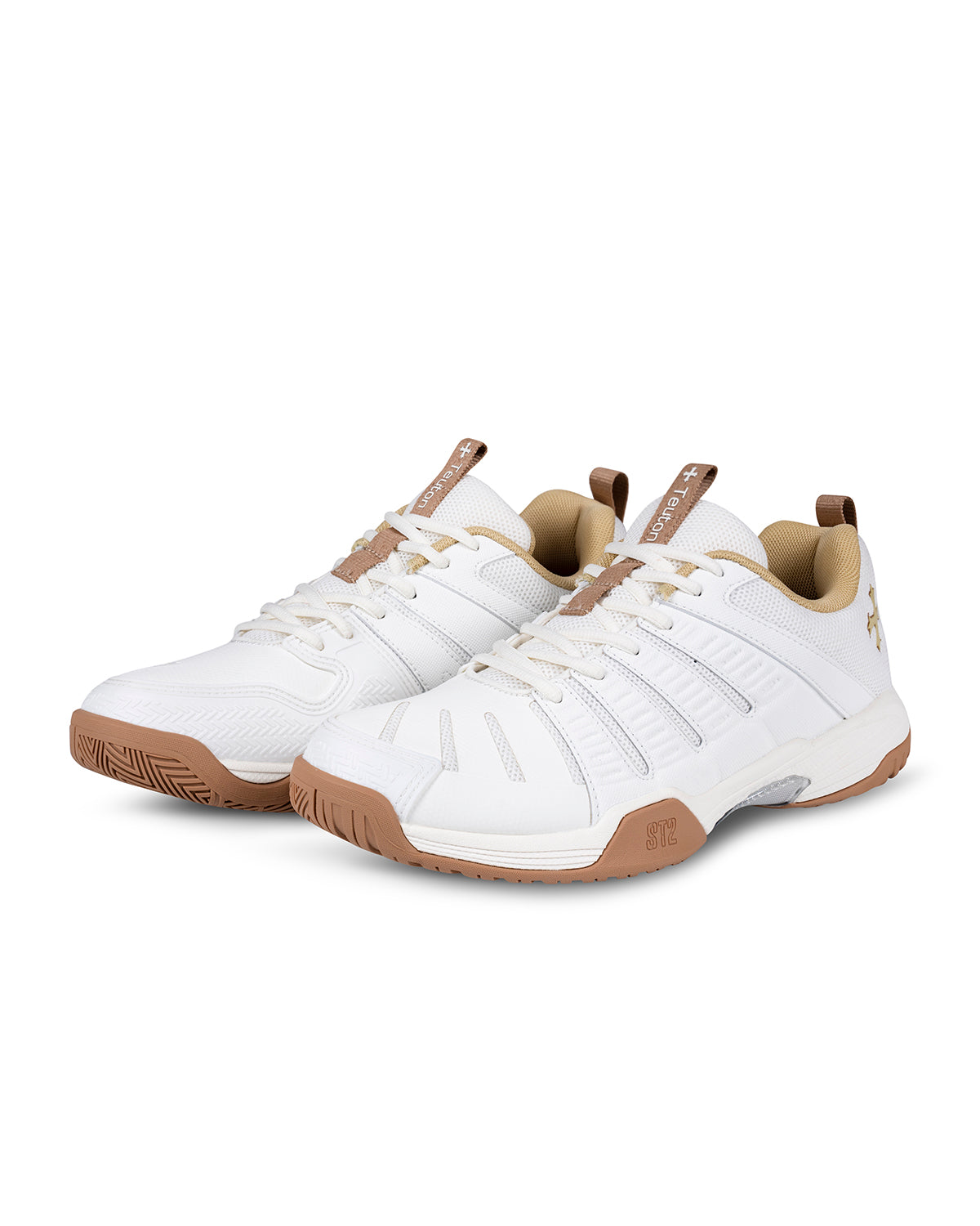 Teuton ST2 All Court shoe Light Grey - studio three-quarter view