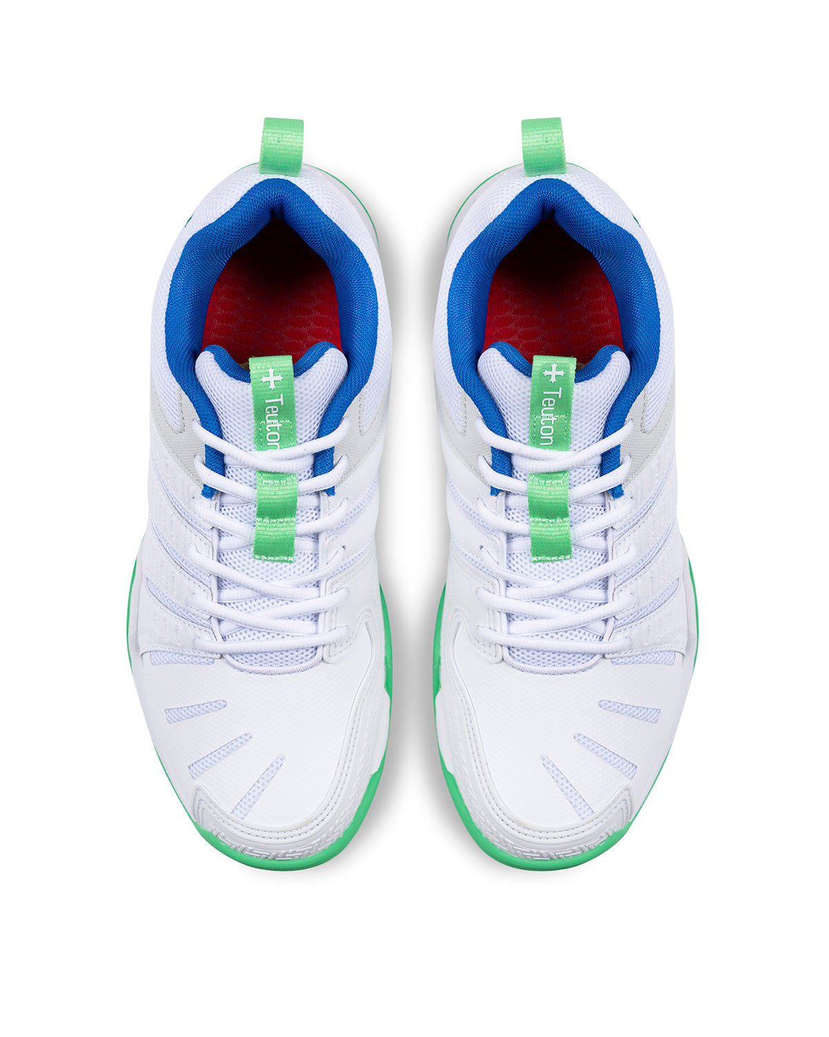Teuton ST2 All Court shoe White Sonic - studio outsole view herringbone grip