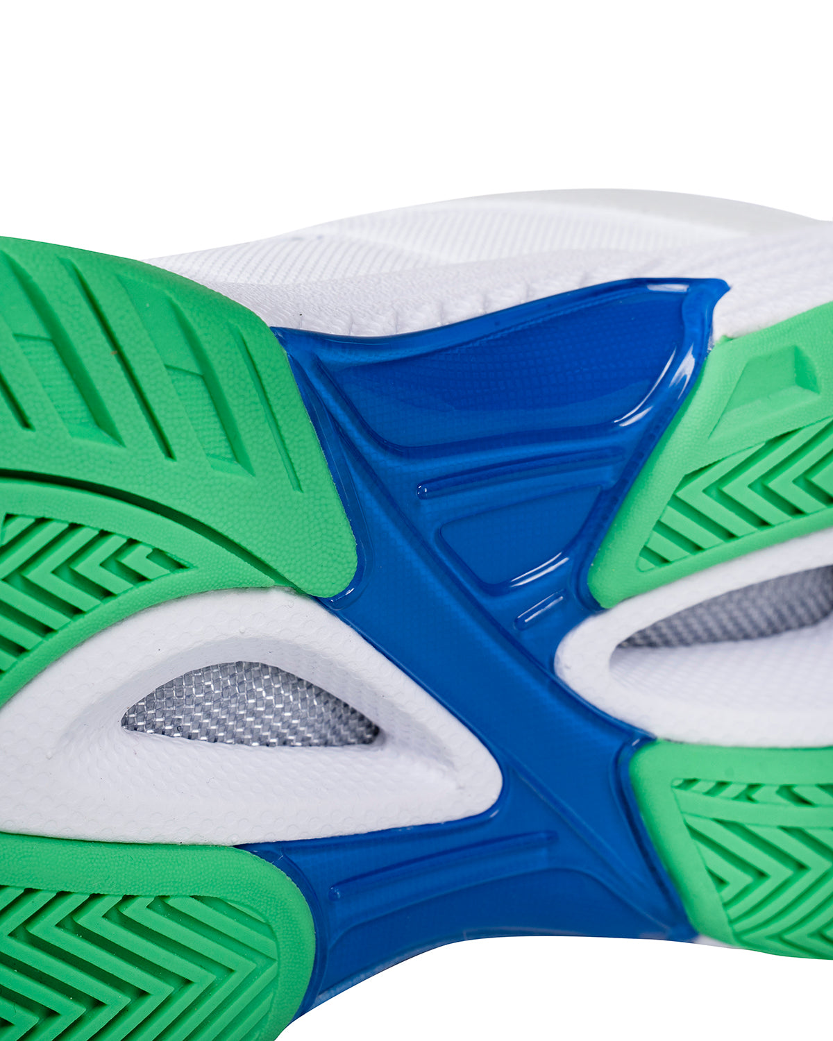 Teuton ST2 All Court shoe White Sonic - studio upper detail close-up